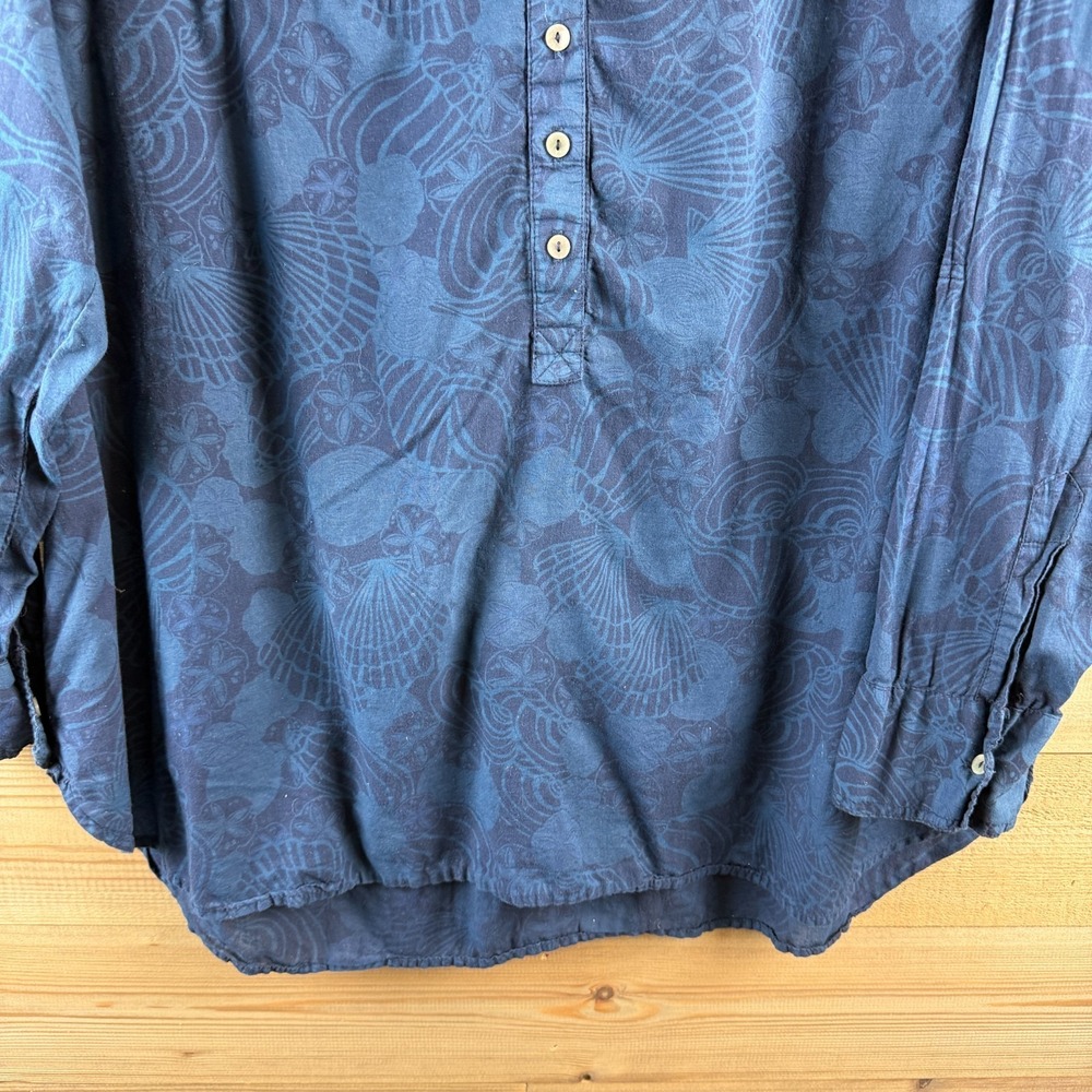 Fresh Produce Womens Shirt Roll Tab Pullover Seashell‎ Nautical Beach Coastal XL - Picture 3 of 8